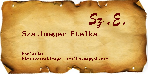 Szatlmayer Etelka névjegykártya