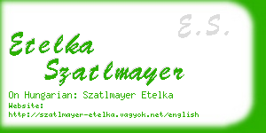 etelka szatlmayer business card